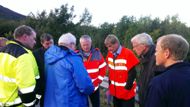 Franz Lea orienterer vegvesenet og deltakarar p synfaringa.